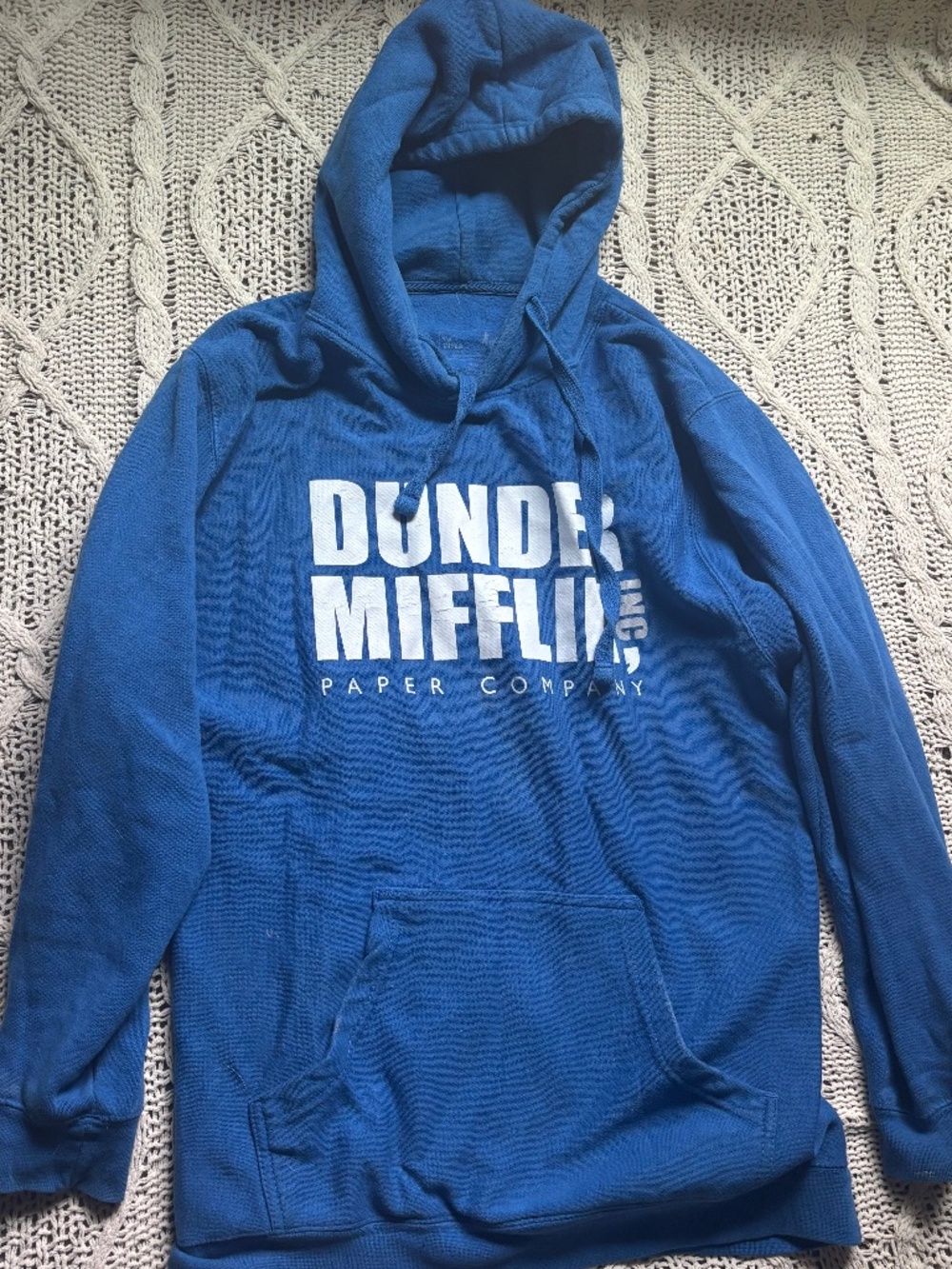 The office Dunder mifflin paper co company dark blue hoodie hooded sweatshirt